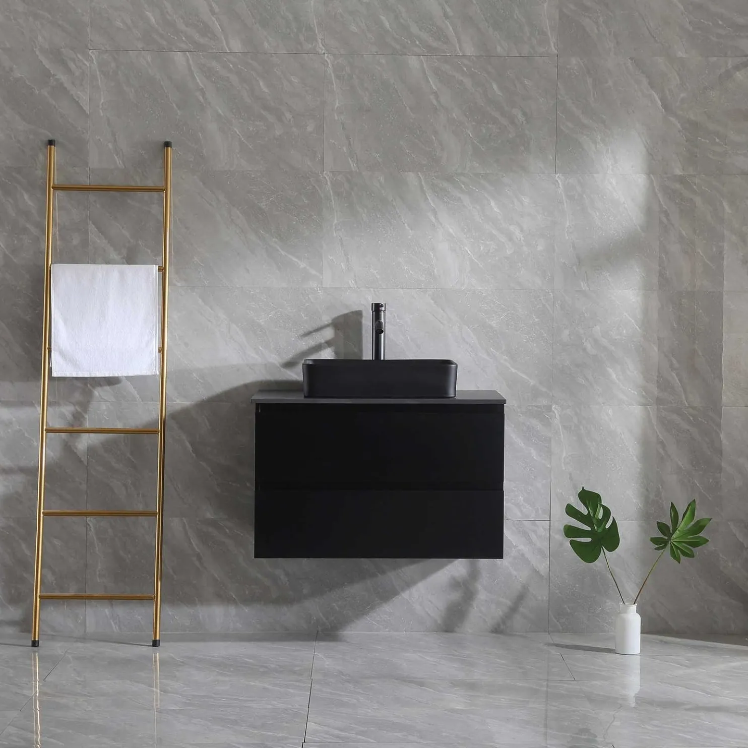 Allaskaappi altaalla Bathlife Extas 600-1000 mm musta