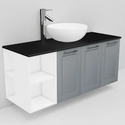 Allaskaappi ja Coast-allas Noro Flexline 144 1200 mm musta taso eri värejä
