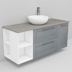 Allaskaappi ja Coast-allas Noro Flexline 173 1200 mm marmoritaso eri värejä