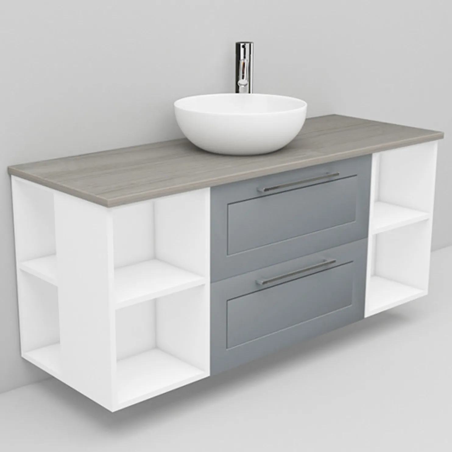 Allaskaappi ja Coast-allas Noro Flexline 181 1200 mm marmoritaso eri värejä