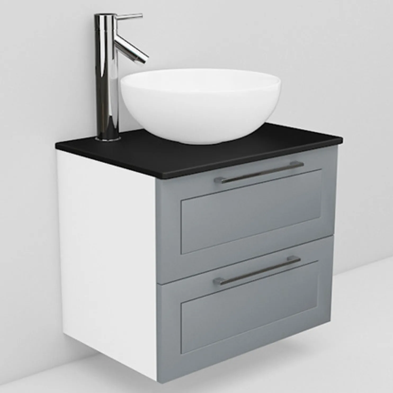 Allaskaappi ja Coast-allas Noro Flexline 16 600 mm musta taso eri värejä