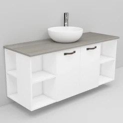 Allaskaappi ja Coast-allas Noro Flexline 149.1 1200 mm marmoritaso valkoinen