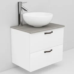 Allaskaappi ja Coast-allas Noro Flexline 13.1 600 mm marmoritaso valkoinen
