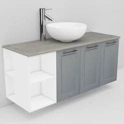 Allaskaappi ja Coast-allas Noro Flexline 141 1200 mm marmoritaso eri värejä
