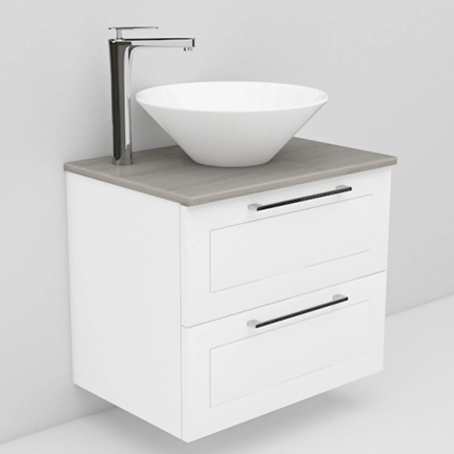 Allaskaappi ja Loop-allas Noro Flexline 11 600 mm marmoritaso eri värejä