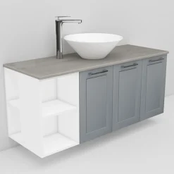 Allaskaappi ja Loop-allas Noro Flexline 139 1200 mm marmoritaso eri värejä