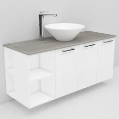 Allaskaappi ja Loop-allas Noro Flexline 139 1200 mm marmoritaso eri värejä