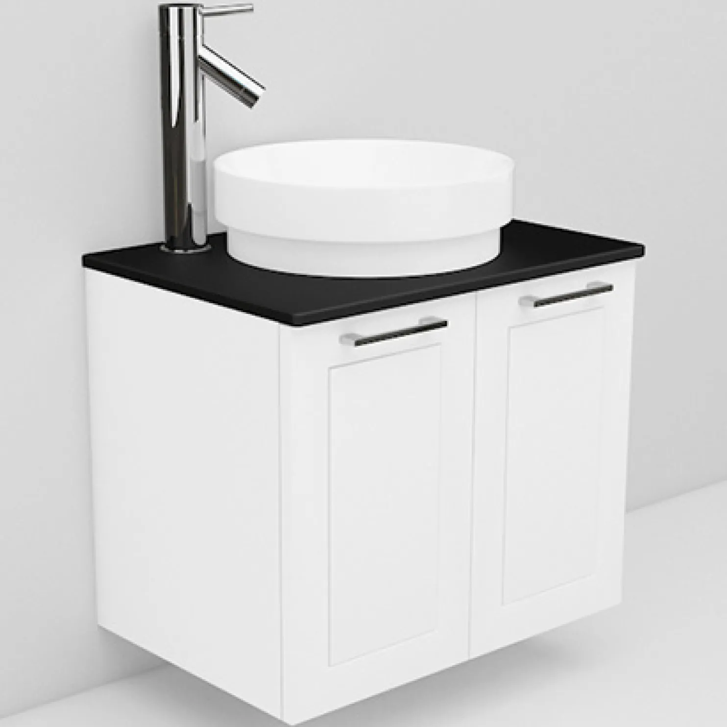 Allaskaappi ja Peak-allas Noro Flexline 7 600 mm musta taso eri värejä