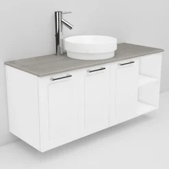 Allaskaappi ja Peak-allas Noro Flexline 132 1200 mm marmoritaso eri värejä