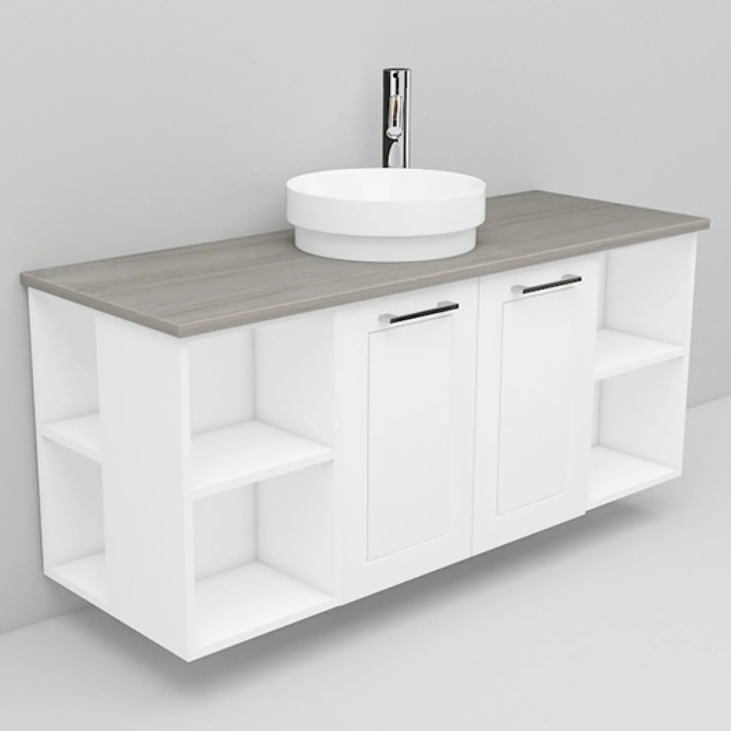 Allaskaappi ja Peak-allas Noro Flexline 148 1200 mm marmoritaso eri värejä