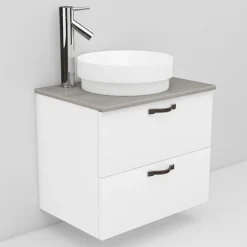 Allaskaappi ja Peak-allas Noro Flexline 12.1 600 mm marmoritaso valkoinen
