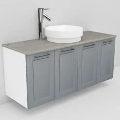 Allaskaappi ja Peak-allas Noro Flexline 124 1200 mm marmoritaso eri värejä