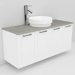 Allaskaappi ja Peak-allas Noro Flexline 124 1200 mm marmoritaso eri värejä