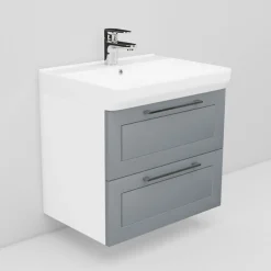 Allaskaappi ja tasoallas Noro Living 2.4 600mm kahdella laatikolla harmaa raami