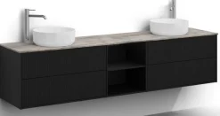 Allaskaappi kahdella altaalla Svedbergs Epos, 200x45cm, 2+0+2 ltk, push-open, eri vaihtoehtoja