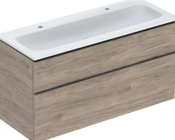Allaskaappi kaksoisaltaalla Geberit iCon, 630x1200mm, allaskytkennällä, hikkoripuu