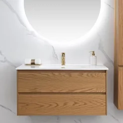 Allaslaatikosto altaalla Bathlife Lättsam 1000 mm tammi