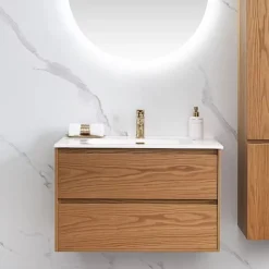 Allaslaatikosto altaalla Bathlife Lättsam 800 mm tammi