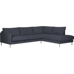 Avokulmasohva Home4You Lisanna, oikea, 260x205cm, 4-istuttava, sininen