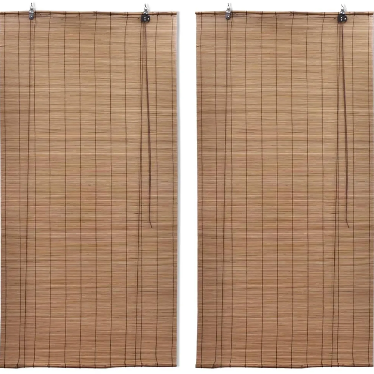 Bambu rullaverhot 2kpl 150 x 220 cm ruskea