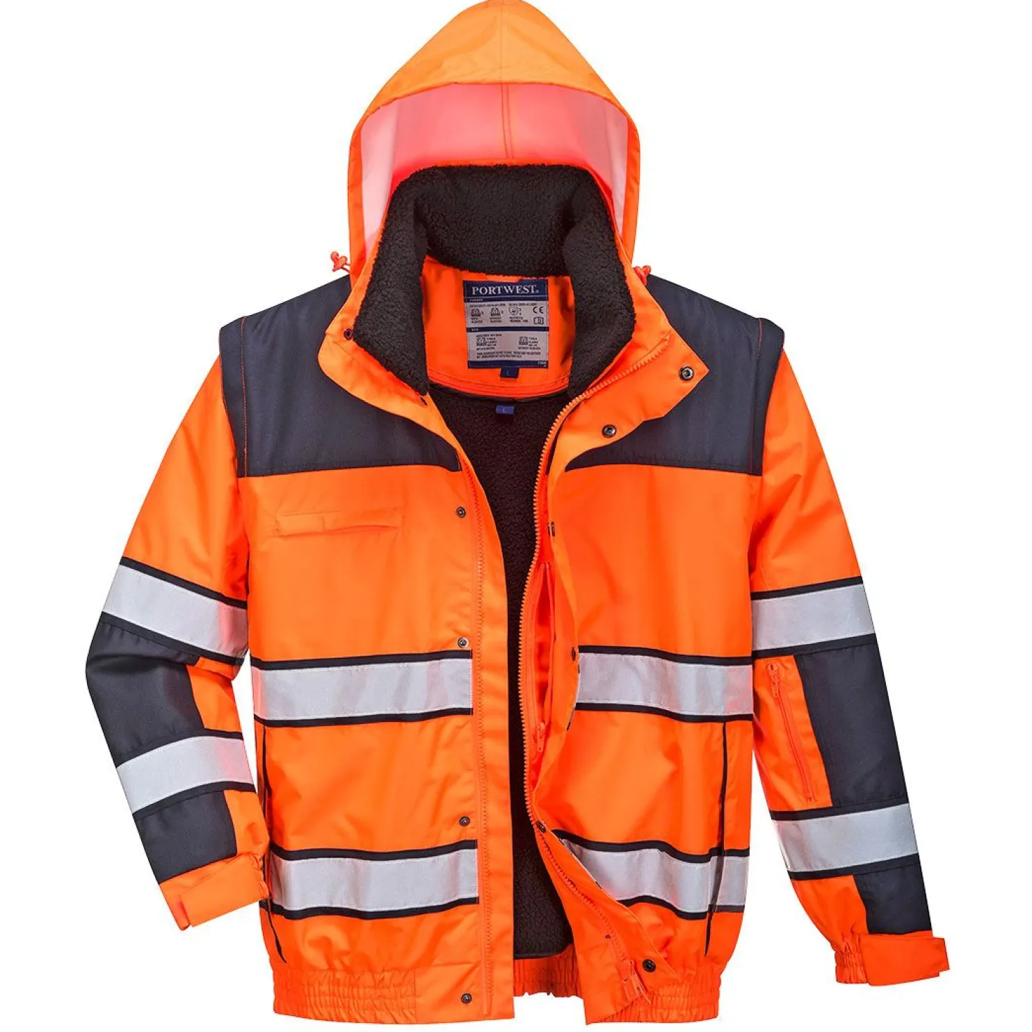 Bombertakki Portwest C466 Hi-Vis 300D oranssi/sininen