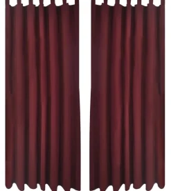 Bordeaux mikro-satiini verhot lenkeillä 2kpl 140 x 245 cm