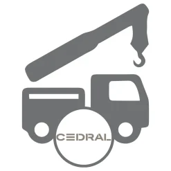 Cedral-kuorman purku nosturilla