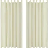 Creme mikro-satiini verhot lenkeillä 2kpl 140 x 245 cm