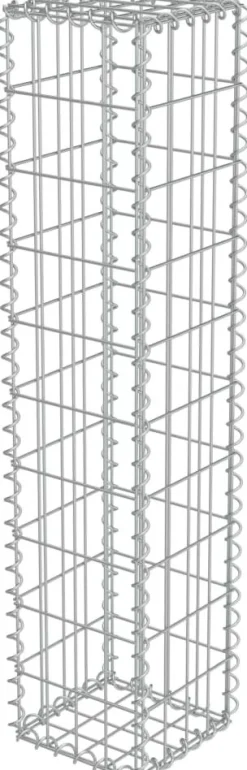 Gabion-kivikori kansilla galvanoitu teräs 20x20x100cm