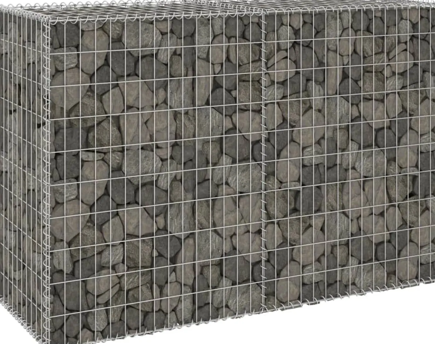 Gabion-kivikori kansilla galvanoitu teräs 150x60x100 cm