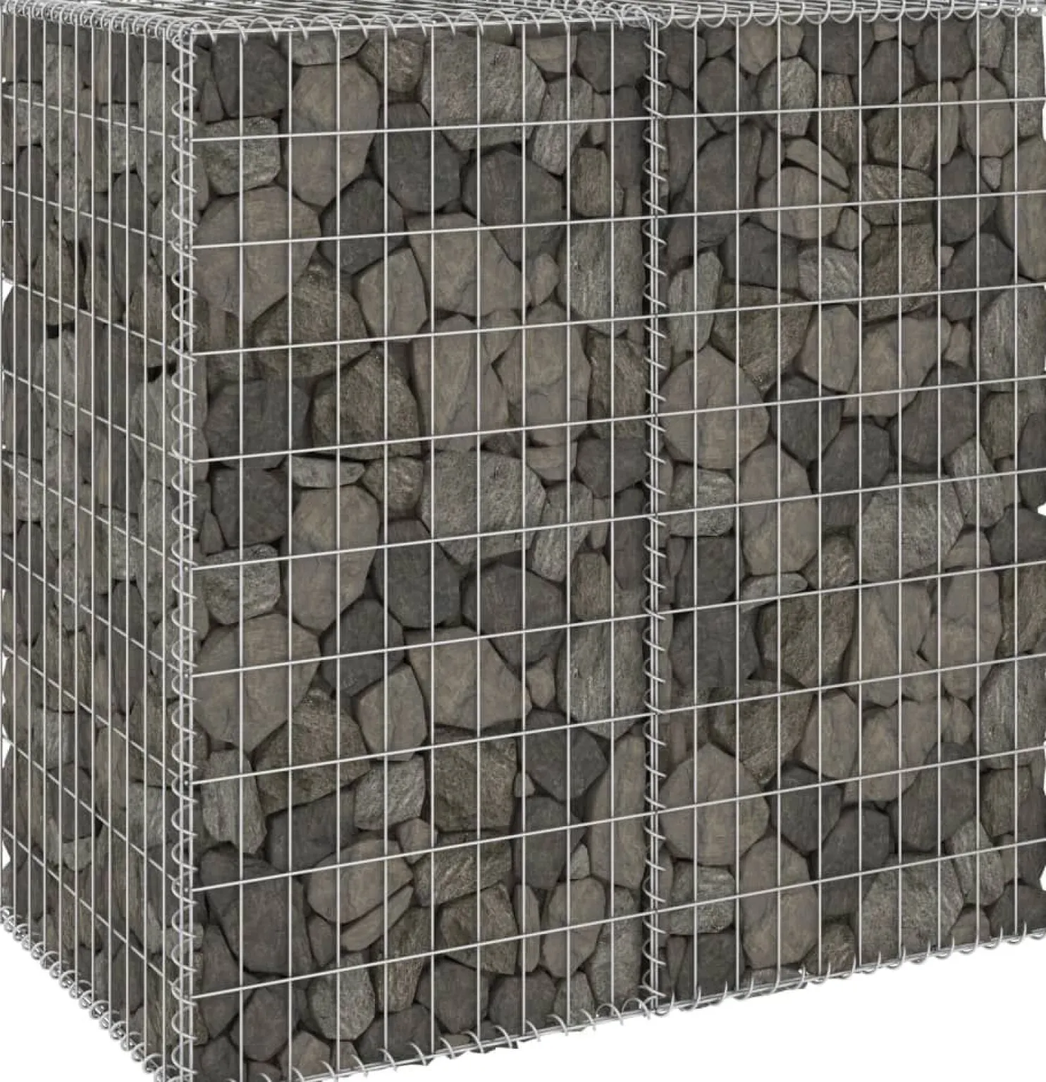 Gabion-kivikori kansilla galvanoitu teräs 100x60x100 cm