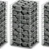 Gabion-/kivikorisarja 3kpl galvanoitu vaijeri 25x25x50cm