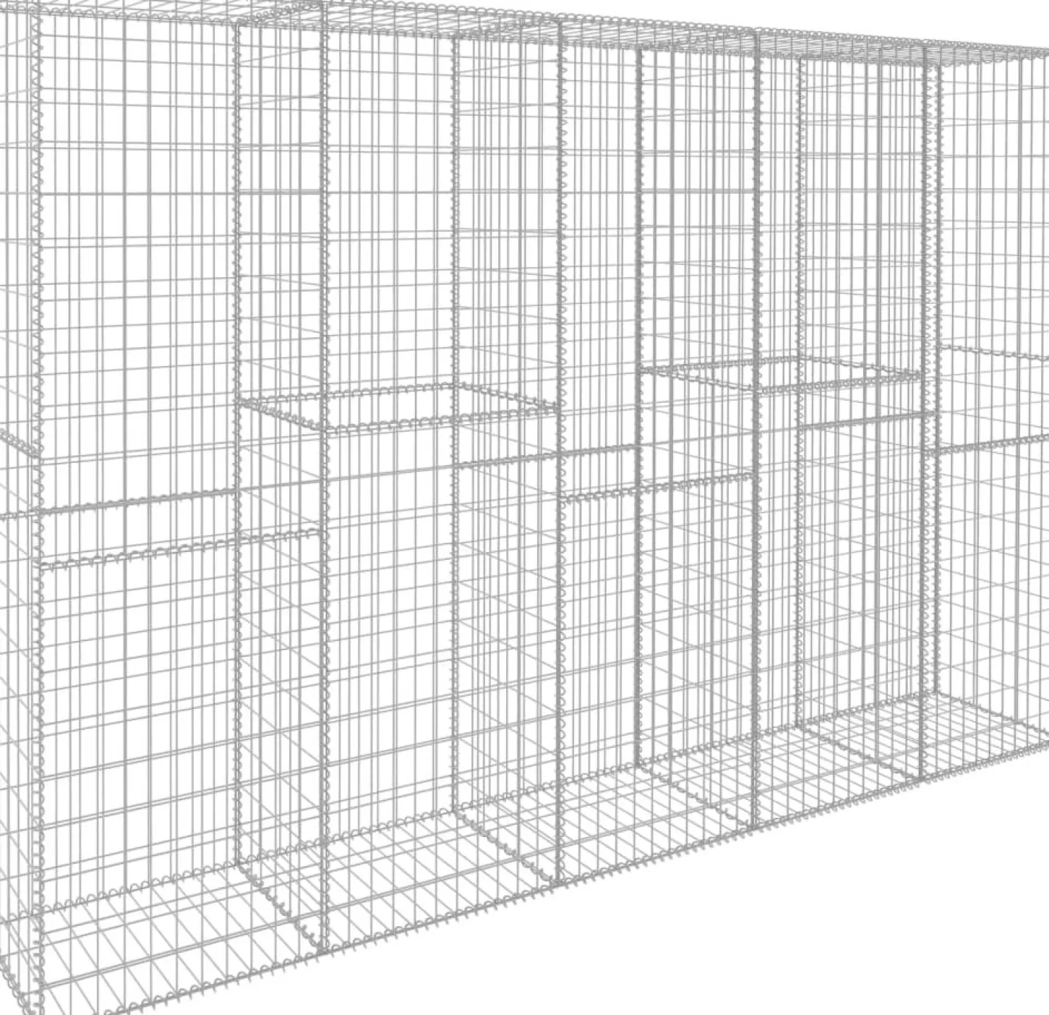 Gabionseinä kannella galvanoitu teräs 300x50x200cm