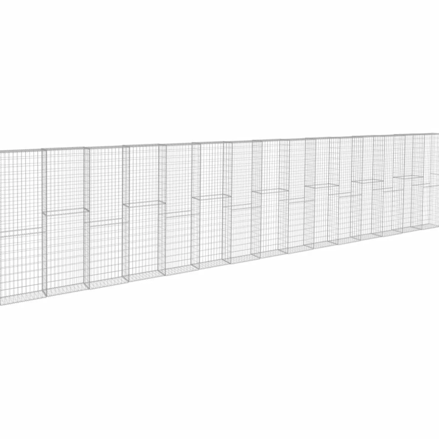 Gabionseinä kansilla galvanoitu teräs 900x50x200cm