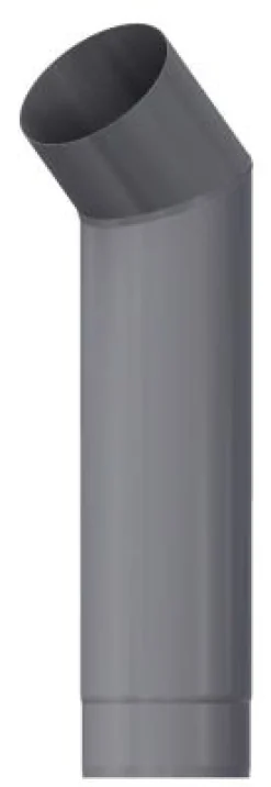Hormin 45° kulma Schiedel Prima Smooth, pitkä 115mm, musta