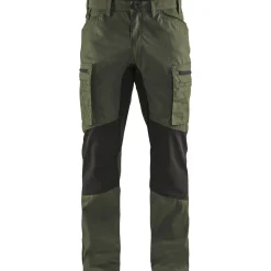 Housut Blåkläder 1459 Stretch army green/musta