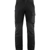Housut Blåkläder 1422 Stretch musta/tummanharmaa