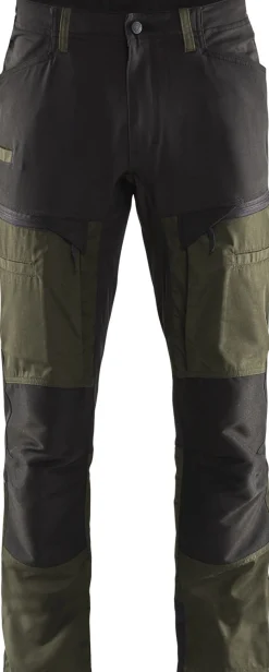 Housut Blåkläder 1456 stretch tummanvihreä/musta