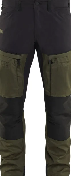 Housut Blåkläder 1456 stretch tummanvihreä/musta