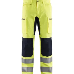 Huomiohousut Blåkläder 1585 Highvis Stretch huomiokeltainen/musta