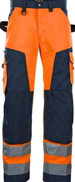 Huomiohousut Blåkläder 1566 Highvis oranssi/sininen