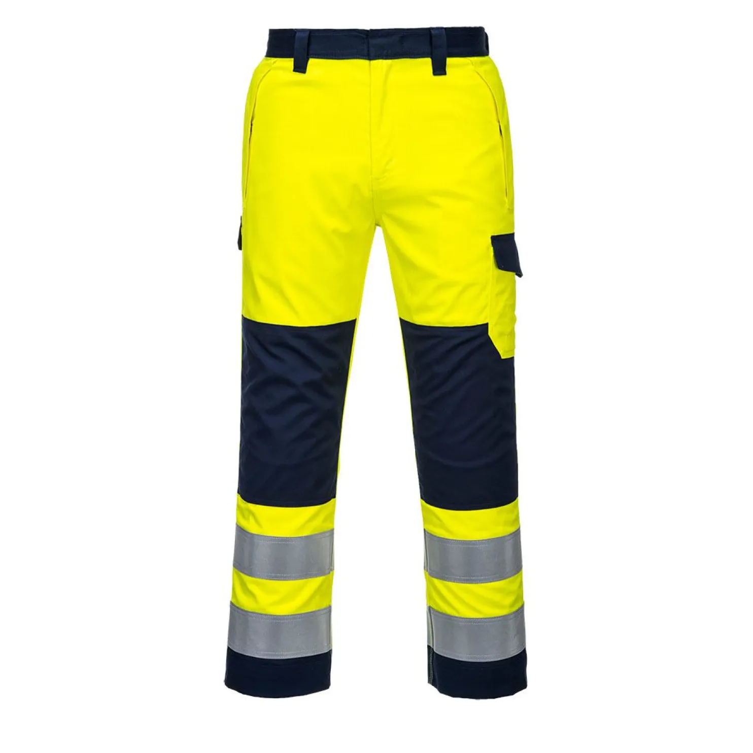 Huomiohousut Portwest MV46 Modaflame keltainen/sininen