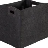 Huopalaatikko Home4You MAX FELT-3 32x25x32 cm, tummanharmaa, kahvoilla