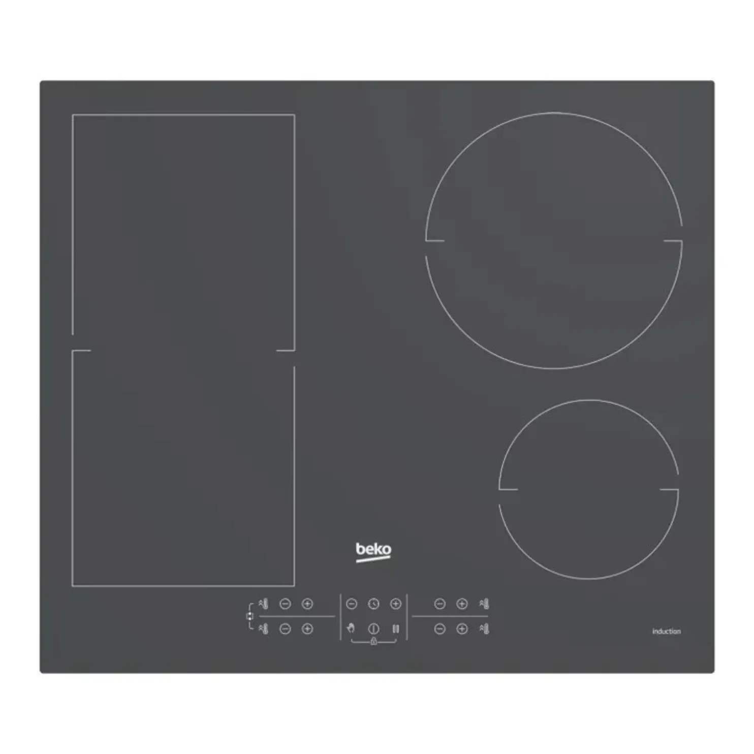 Induktioliesitaso Beko HII64200FMTZG, 58cm, musta