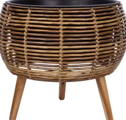 Istutuslaatikko Home4You WICKER 48x48xK43 cm, vaaleanruskea