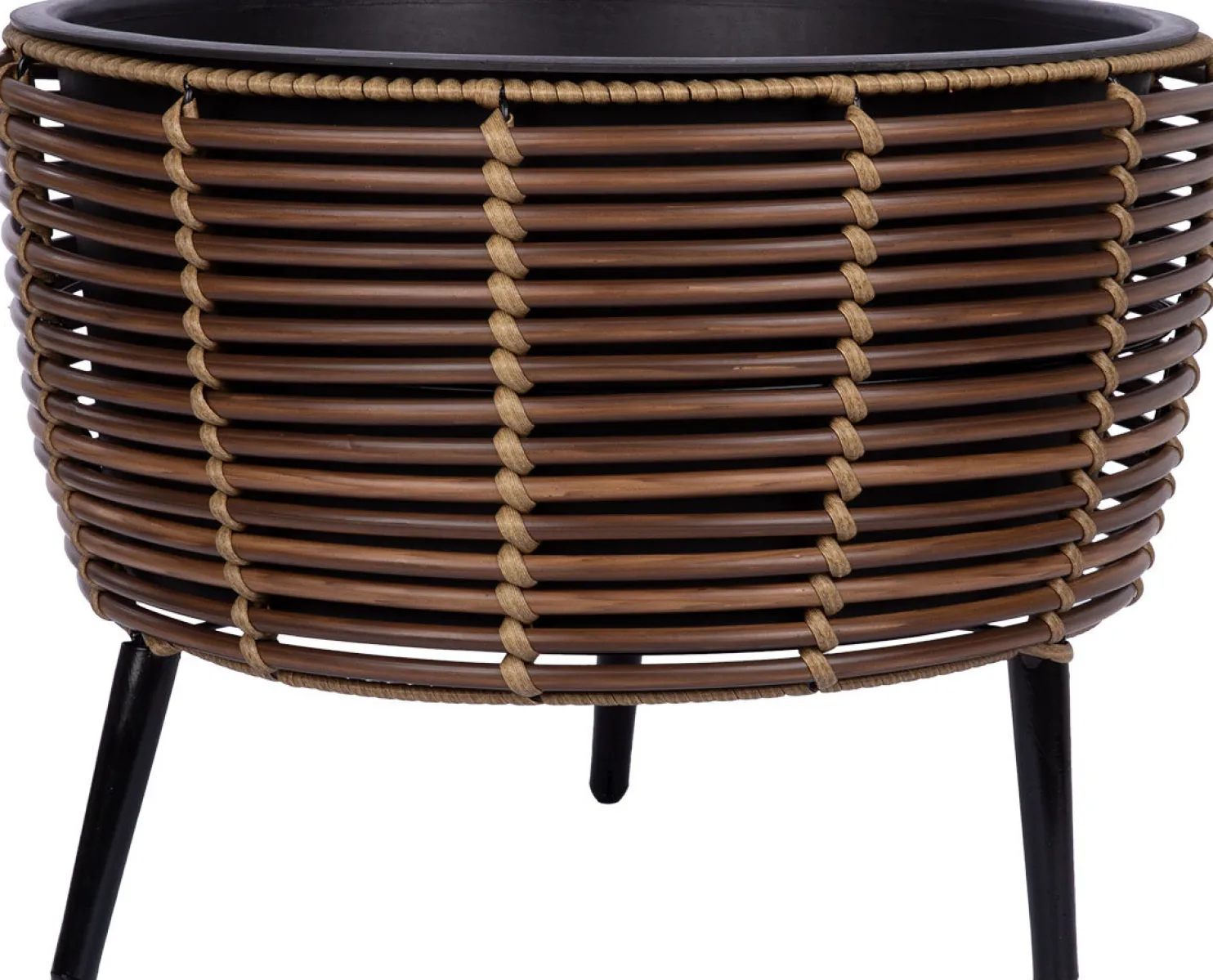 Istutuslaatikko Home4You WICKER 44x44xK34 cm, ruskea