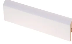 Jalkalista Maler R10 Pyörre 12x42x2750mm MDF valkoinen