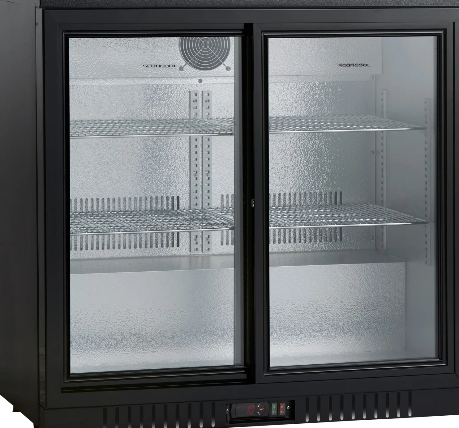 Jääkaappi lasiovella Scandomestic SC211SLE 90 cm musta