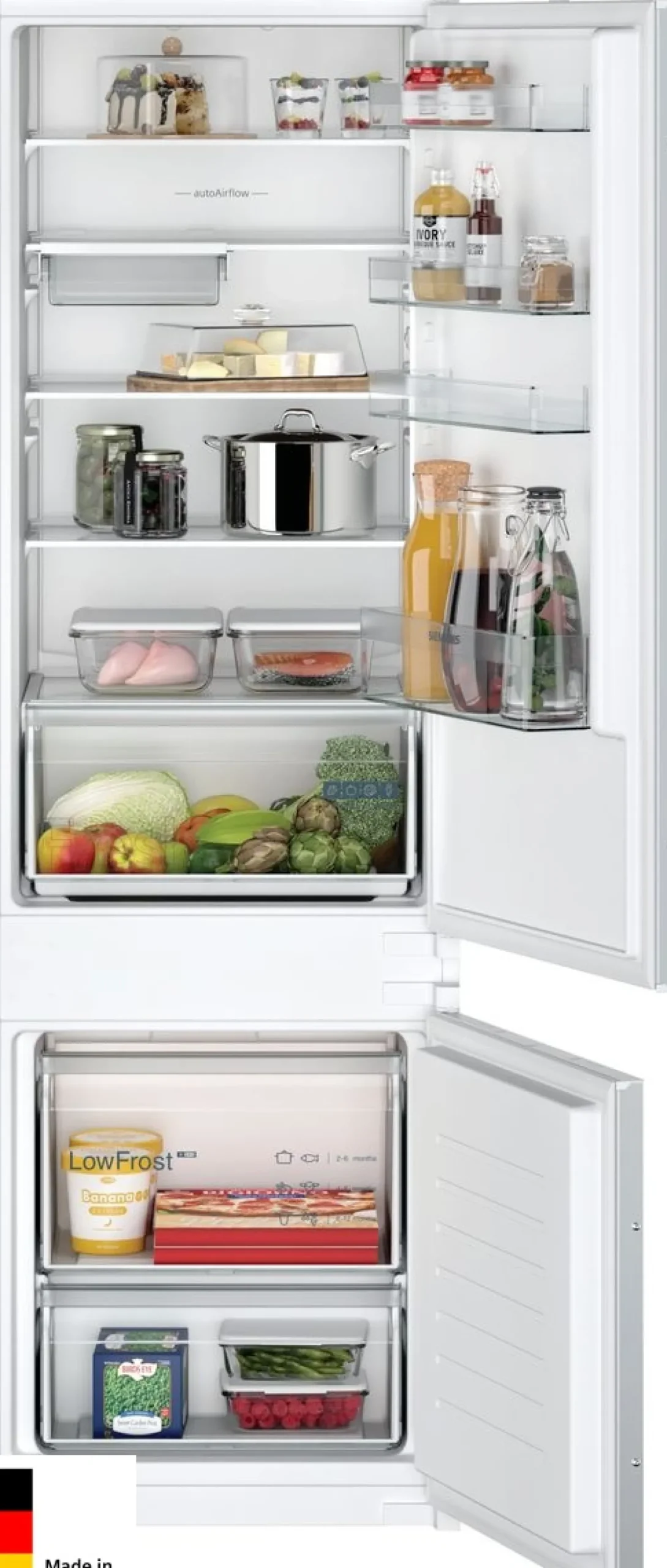 Jääkaappipakastin Siemens iQ100 KI87V5SE0 54cm, 200/70 l, integroitava