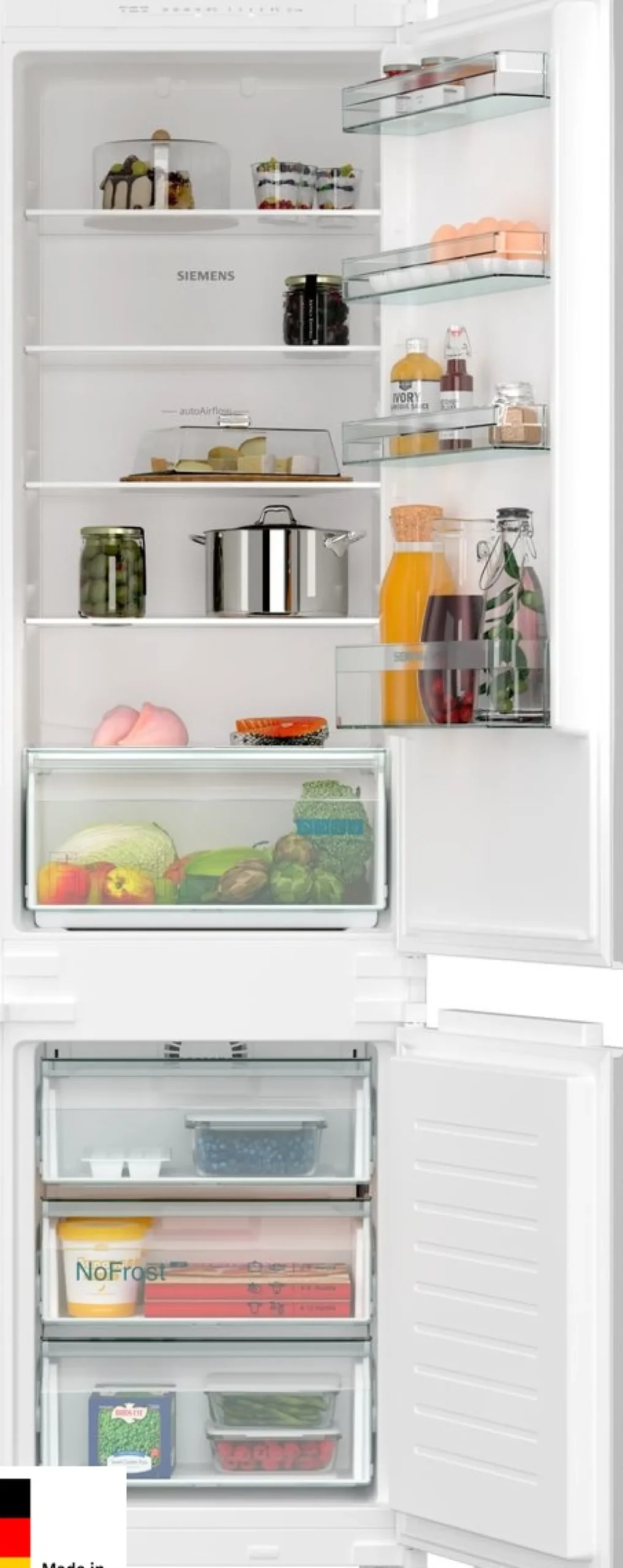 Jääkaappipakastin Siemens iQ100 KI96NNSE0 54cm, 215/75 l, integroitava
